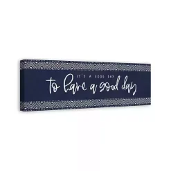 Kirklands Home Canvas Art|Navy and White Good Day Canvas Art Print