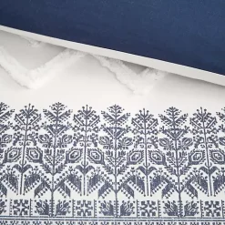 Kirklands Home Duvets|Navy and White 3-pc. California King Duvet Set
