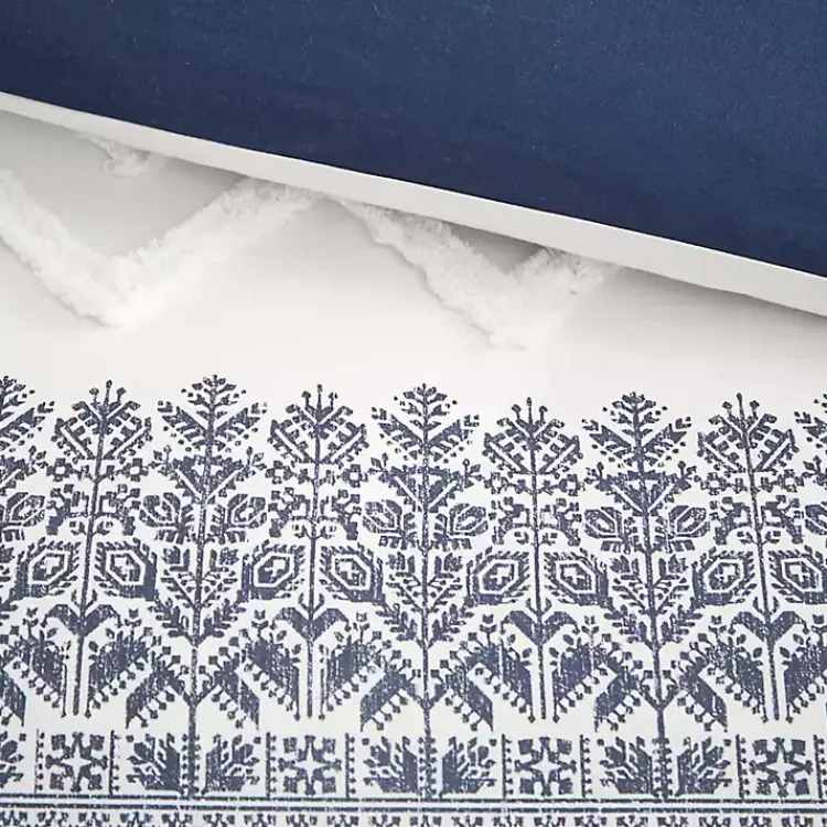 Kirklands Home Duvets|Navy and White 3-pc. California King Duvet Set