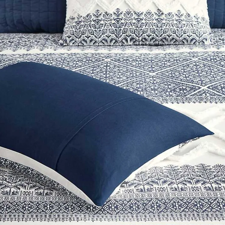 Kirklands Home Duvets|Navy and White 3-pc. California King Duvet Set
