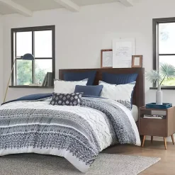 Kirklands Home Comforters|Navy and White 3-pc. Full/Queen Comforter Set