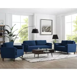 Kirklands Home Sofas & Loveseats|Navy Chelsea Modern Sofa Blue