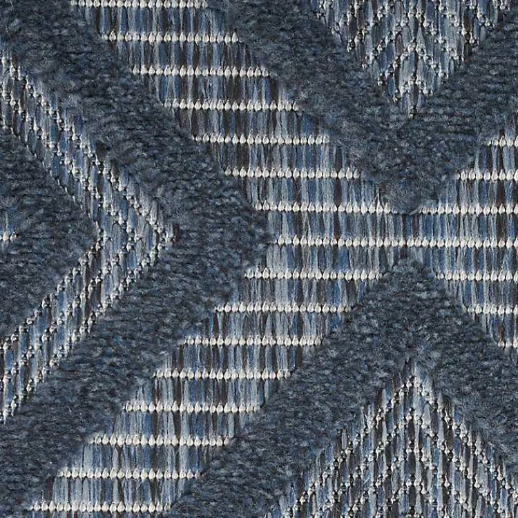 Kirklands Home Outdoor Rugs|Navy Diamond Indoor/Outdoor Area Rug, 4x6 Blue