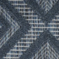 Kirklands Home Outdoor Rugs|Navy Diamond Indoor/Outdoor Area Rug, 5x7 Blue