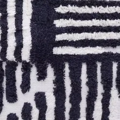 Online Navy Geometric Shag Throw Pillow Pillows