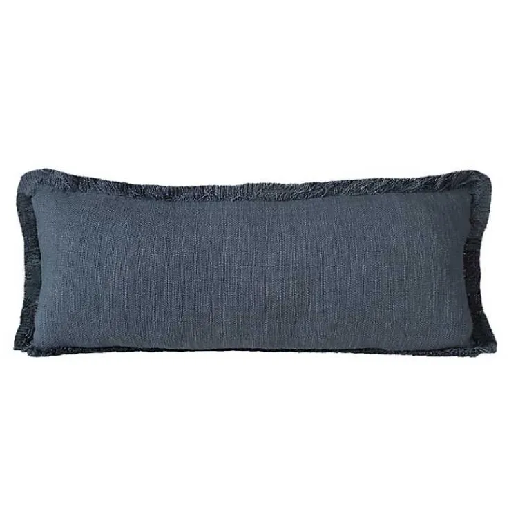 Best Navy Handwoven Appen Lumbar Pillow Pillows