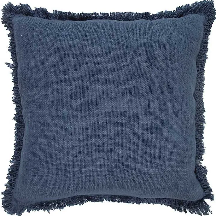 Navy Handwoven Appen Throw Pillow Pillows