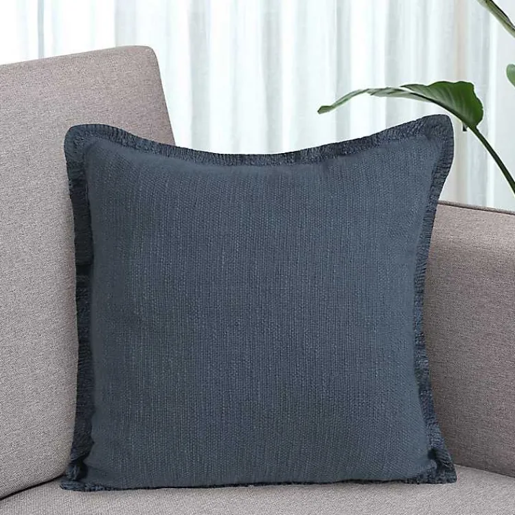 Navy Handwoven Appen Throw Pillow Pillows