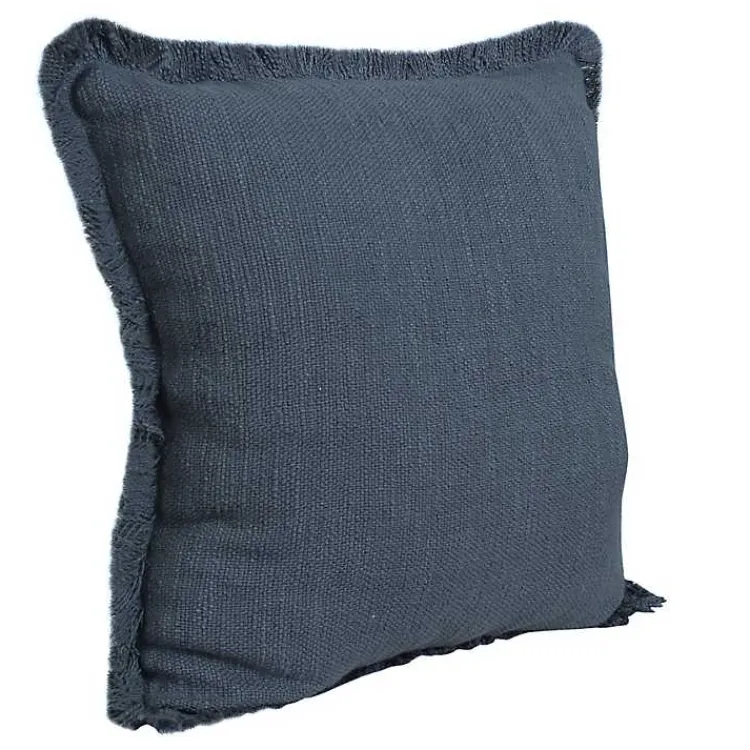 Navy Handwoven Appen Throw Pillow Pillows