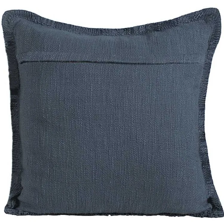 Navy Handwoven Appen Throw Pillow Pillows