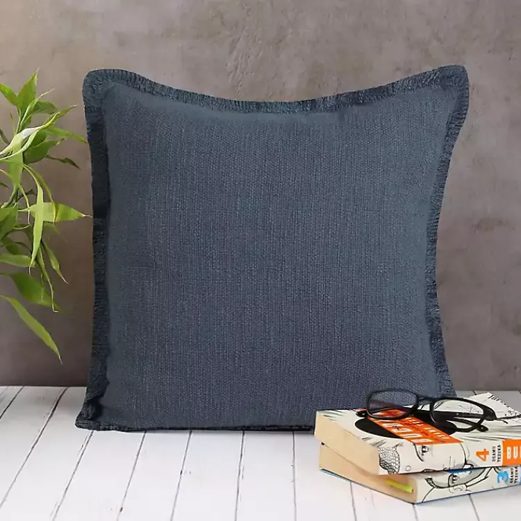 Navy Handwoven Appen Throw Pillow Pillows