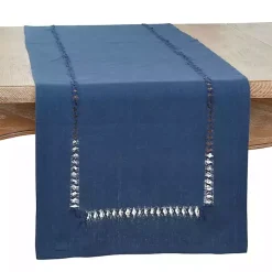 Kirklands Home Table Linens|Navy Hemstitch Table Runner Blue