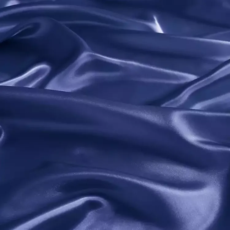 Kirklands Home Bed Sheets|Navy Blue Satin 6-pc. California King Sheet Set Gray