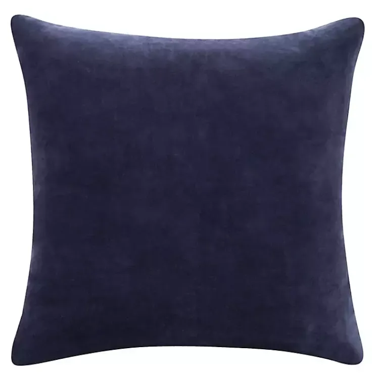 Navy Velvet Handmade Throw Pillow Pillows