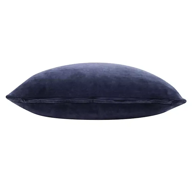 Navy Velvet Handmade Throw Pillow Pillows