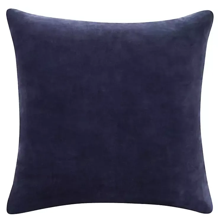 Navy Velvet Handmade Throw Pillow Pillows
