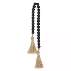 Navy Wood Bead Tassel Garland Decorative Accents