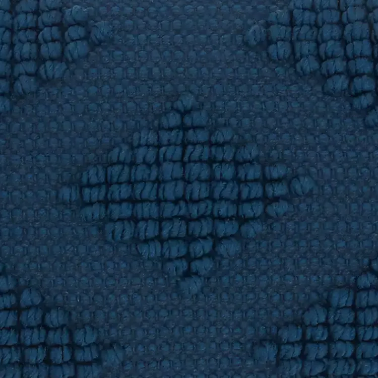 Sale Navy Woven Diamonds Lumbar Pillow Pillows
