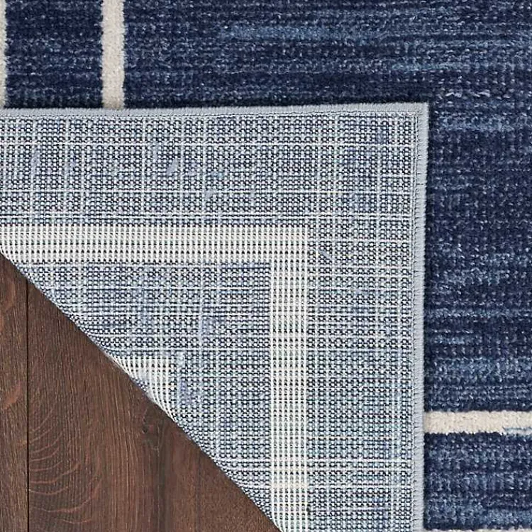 Kirklands Home Outdoor Rugs|Navy Bordered Indoor/Outdoor Accent Rug, 2x4 Blue