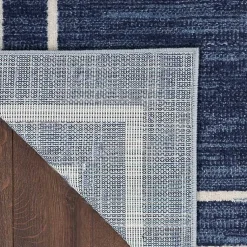 Kirklands Home Outdoor Rugs|Navy Bordered Indoor/Outdoor Area Rug, 8x10 Blue