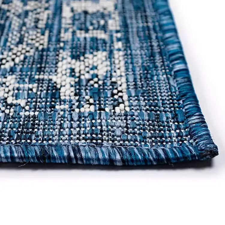 Kirklands Home Outdoor Rugs|Navy Botanical Hannah Indoor/Outdoor Rug, 4x7 Blue
