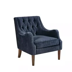 Kirklands Home Accent Chairs|Navy Button Tufted Accent Chair Blue