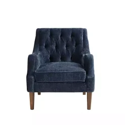 Kirklands Home Accent Chairs|Navy Button Tufted Accent Chair Blue