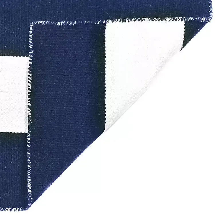 Kirklands Home Outdoor Rugs|Navy Cabana Stripe Indoor/Outdoor Area Rug, 3x5