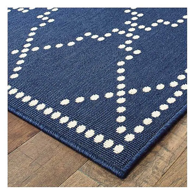 Kirklands Home Outdoor Rugs|Navy Caden Outdoor Area Rug, 5x7