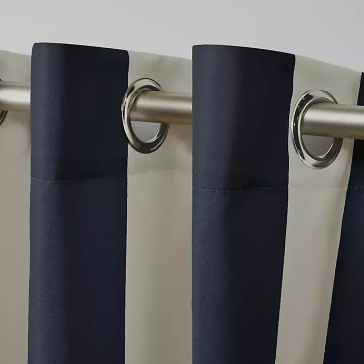 Kirklands Home Outdoor Curtains|Navy Canopy Outdoor Curtain Panel Set, 96 in.