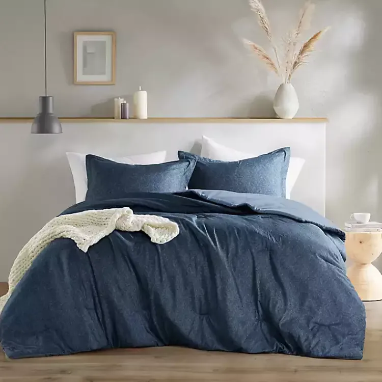 Kirklands Home Comforters|Navy Chambray 3-pc. Full/Queen Comforter Set Blue