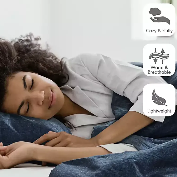 Kirklands Home Comforters|Navy Chambray 3-pc. Full/Queen Comforter Set Blue