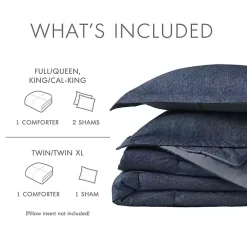 Kirklands Home Comforters|Navy Chambray 3-pc. King Comforter Set Blue