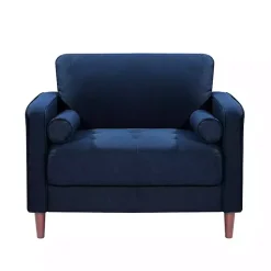 Kirklands Home Accent Chairs|Navy Chelsea Modern Accent Chair Blue