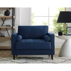 Kirklands Home Accent Chairs|Navy Chelsea Modern Accent Chair Blue