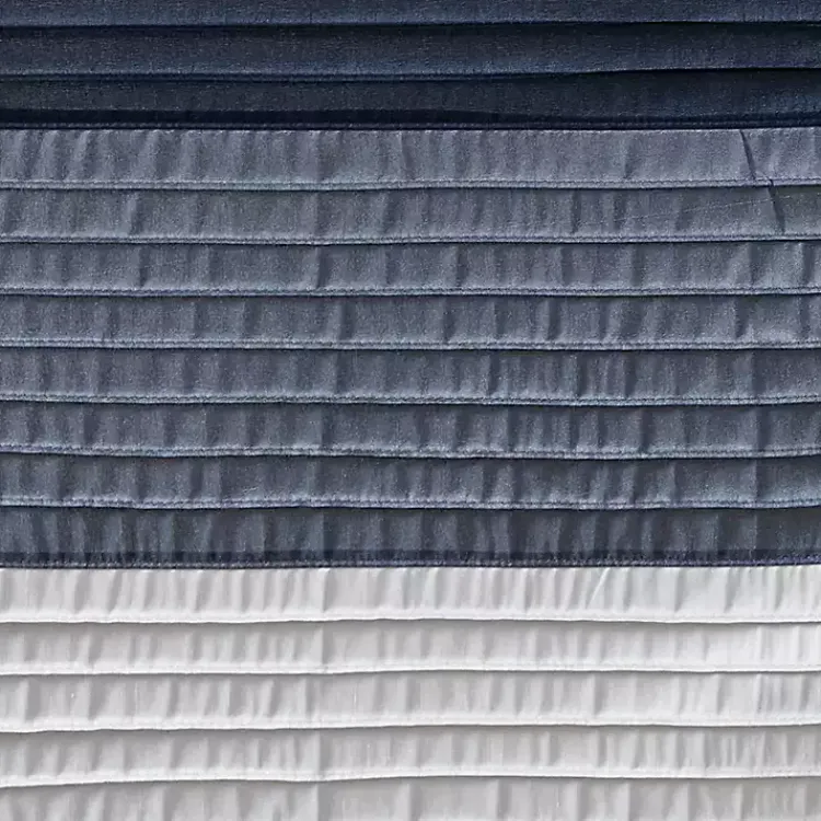 Kirklands Home Shower Curtains|Navy Colorblock Silky Shower Curtain Blue