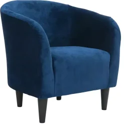 Kirklands Home Accent Chairs|Navy Curved Tub Accent Chair Blue