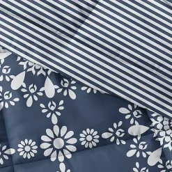 Kirklands Home Comforters|Navy Daisy Medallion King 3-pc. Comforter Set Blue