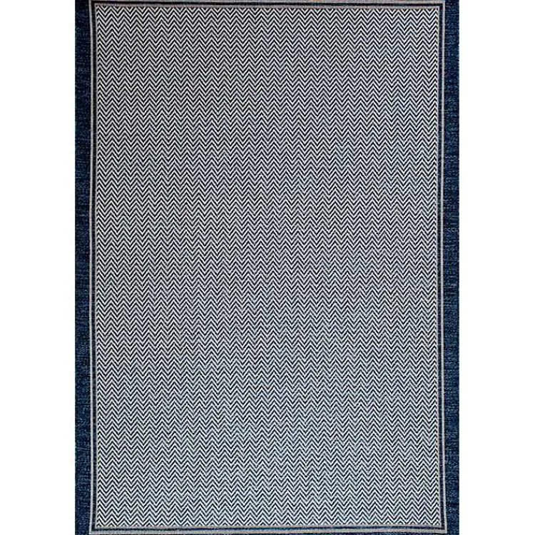 Kirklands Home Outdoor Rugs|Navy Dunedin Indoor/Outdoor Area Rug, 7x9 Blue
