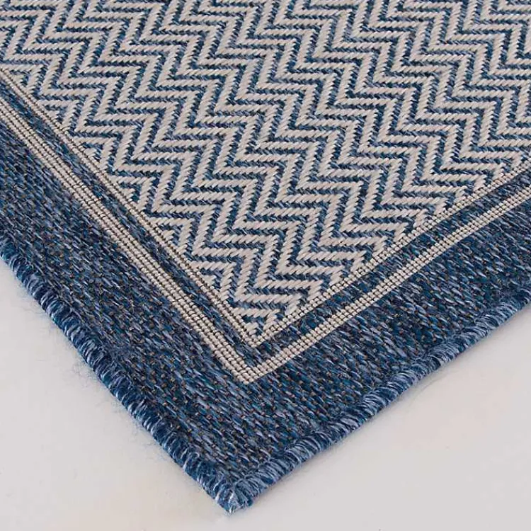 Kirklands Home Outdoor Rugs|Navy Dunedin Indoor/Outdoor Area Rug, 7x9 Blue