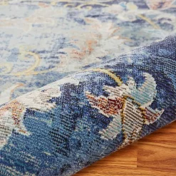 Kirklands Home Area Rugs|Navy Faded Floral Area Rug, 4x6