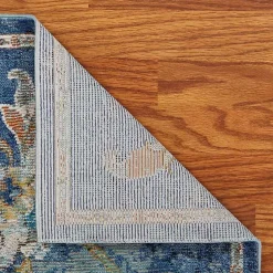 Kirklands Home Area Rugs|Navy Faded Floral Area Rug, 5x8