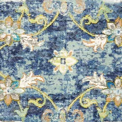 Kirklands Home Area Rugs|Navy Faded Floral Area Rug, 5x8