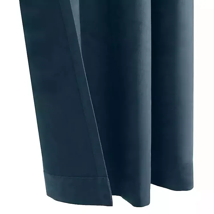 Kirklands Home Curtains & Drapes|Navy Faux Suede Blackout Curtain Panel, 108 in. Blue