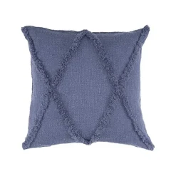 Hot Navy Fringe Diamond Pillow, 18 in. Pillows