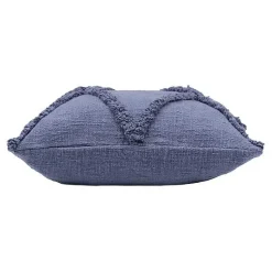 Hot Navy Fringe Diamond Pillow, 18 in. Pillows