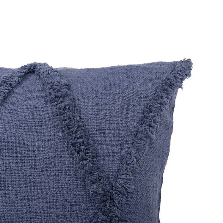 Hot Navy Fringe Diamond Pillow, 18 in. Pillows