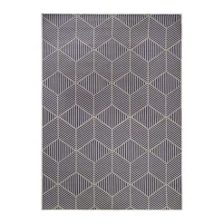 Kirklands Home Area Rugs|Navy Geometric Washable Area Rug, 5x7 Blue