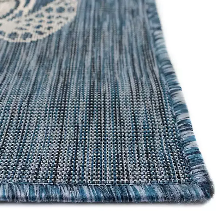Kirklands Home Outdoor Rugs|Navy Harrison Turtle Indoor/Outdoor Area Rug, 7x9 Blue
