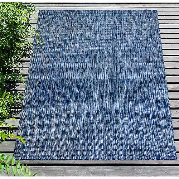 Kirklands Home Outdoor Rugs|Navy Intertwine Indoor/Outdoor Area Rug, 7x9 Blue